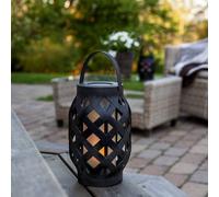 STAR TRADING LED lantern Flame Lantern, black, height 23 cm