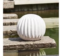 STAR TRADING LED patio lamp Sandy, Ø 25.5 cm white plastic battery