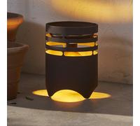 STAR TRADING LED solar light Marron, height 25 cm, brown, metal, USB-C