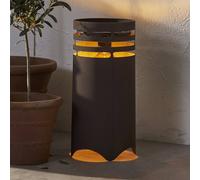 STAR TRADING LED solar light Marron, height 40 cm, brown, metal, USB-C