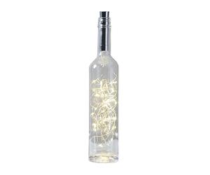 Star Trading LED Wire Fairy Lights, Bottle Fairy Lights, 40 Warm White LEDs, Battery Operated with Timer, 2 m Silver, Ideal for Bottle Decoration