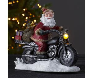 STAR TRADING Merryville LED decorative light Santa on motorbike