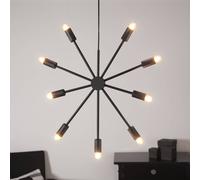STAR TRADING Pix decorative star made of metal, 9-bulb, black