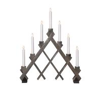 Star Trading Rut 7 wooden candle holder 43 cm Brown