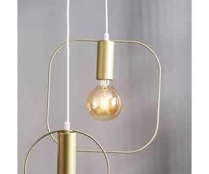 STAR TRADING Shape decorative hanging light with square, gold