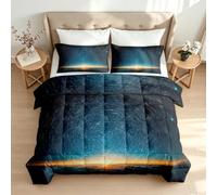 Star Trails Night Sky Coverless Duvet Small Double Bedroom Decor