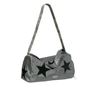 Star Travel Duffel Bag Y2K Yoga Sports Gym Bag Lightweight Stylish Design Shoulder Bag Crossbody Bag for Women, Silver