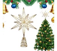 Star Tree Top: Lighted Star, Festive Tree Top, Shining Christmas, Seasonal Accent | Lighted Christmas Estrlla Adrno for Office, Indoor, Home, Bar, T