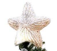 Star Tree Topper Christmas Decoration for Home Decor Party Holiday Decorations Tree Ornament Indoor Outdoor (Beige, One Size)