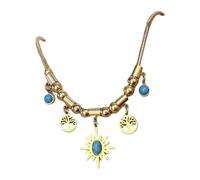 Star Trees Geometric Pendant Necklace Sturdy Alloy Life Trees Pendant Clavicle Chain Jewelry For Women Retro Styles Premium Crafted Feminine Neck Chain