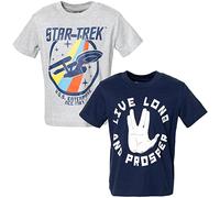STAR TREK 2-Pack Toddler to Adult T-Shirts, Blue/Grey, 18-20