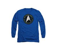 Star Trek Beyond Starfleet Patch Long Sleeve T-Shirt, Royal in Blue | Size: Medium Star Trek Blue M