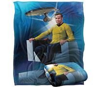 Star Trek Captains Chair Silky Touch Super Soft Throw Blanket 152 X 127 cm
