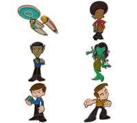 Star Trek Chibi Mystery Enamel Pin Blind Box Series, Starship Enterprise, Captain Kirk, Dr McCoy, Spock, Orion Slave Girl, or Uhura