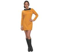 Star Trek Classic Deluxe Dress in Gold Costume, Gold, S