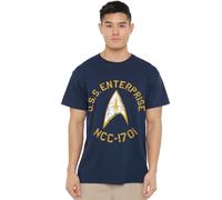 Star Trek Collegiate Unisex T Shirt, Navy, Small