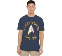 Star Trek Collegiate Unisex T Shirt, Navy, XX-Large