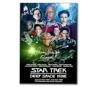 Star Trek Deep Space Nine Cast Signed Poster, A4 Unframed Print, Printed Autographs Collectible Wall Art