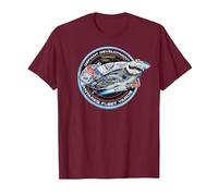 Star Trek Deep Space Nine Defiant Development Tee T-Shirt, Men, Burgundy, Small