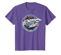 Star Trek Deep Space Nine Defiant Development Tee T-Shirt, Youth, Purple Heather, Medium