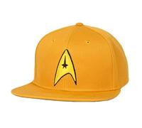 Star Trek Delta Insignia Flat Bill Snapback Hat Yellow, Yellow, One size