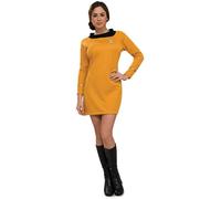 Star Trek Classic Deluxe Dress in Gold Costume, Gold, S
