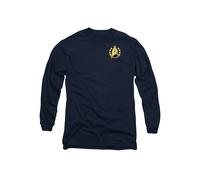Star Trek Discovery Admiral Badge Long Sleeve T-Shirt, Navy | Size: 2XL Star Trek Navy 2XL