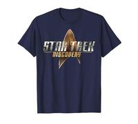 Star Trek Discovery Delta Shield Logo Graphic T-Shirt T-Shirt, Men, Navy Blue, 5X-Large