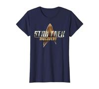 Star Trek Discovery Delta Shield Logo Graphic T-Shirt T-Shirt, Women, Navy Blue, X-Large