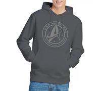 Star Trek Discovery Enterprise Crest Hoodie, Charcoal, Large
