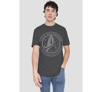 Star Trek Discovery Enterprise Crest T-Shirt, Charcoal | Size: Small Star Trek Charcoal S