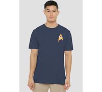 Star Trek Discovery Operations Badge T-Shirt, Navy | Size: Small Star Trek Navy S