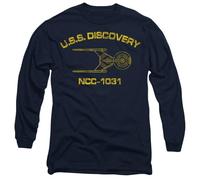 Star Trek: Discovery(Series) Discovery Athletic Mens Long Sleeve T Shirt, Navy, Large