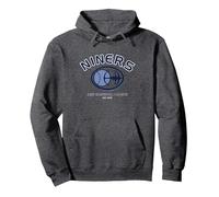 Star Trek DS9 Niners Baseball League Logo Pullover Hoodie, Adult Unisex, Dark Heather Grey, Small