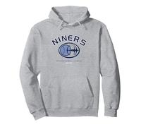 Star Trek DS9 Niners Baseball League Logo Pullover Hoodie, Adult Unisex, Heather Grey, X-Large
