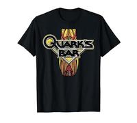 Star Trek DS9 Quark's Bar Vintage Logo Graphic T-Shirt T-Shirt, Men, Black, 4X-Large