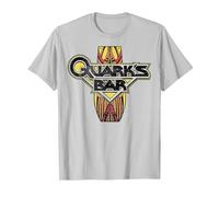 Star Trek DS9 Quark's Bar Vintage Logo Graphic T-Shirt T-Shirt, Men, Silver Grey, 3X-Large
