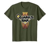 Star Trek DS9 Quark's Bar Vintage Logo Graphic T-Shirt T-Shirt, Youth, Olive Green, Medium