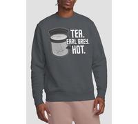 Star Trek Earl Grey Crew Sweatshirt, Charcoal | Size: Large Star Trek Charcoal L