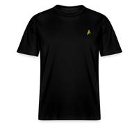 Star Trek Embroidered Delta Shield Embroidered Unisex Organic T-Shirt Black