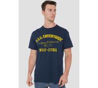 Star Trek Enterprise Athletic T-Shirt, Navy Star Trek Navy M
