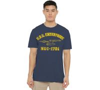 Star Trek Enterprise Athletic Unisex T Shirt, Navy, Large