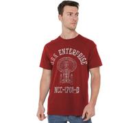 Star Trek Enterprise D Athletic Unisex T Shirt, Cardinal, Small