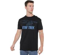 Star Trek Enterprise Outline Unisex T Shirt, Black, Small