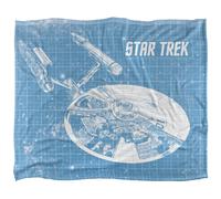 Star Trek Enterprise Silky Blueprint Supersoft Blanket