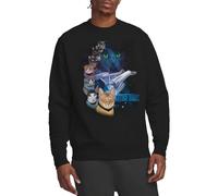 Star Trek Feline Galaxy Crew Sweatshirt, Black, Large