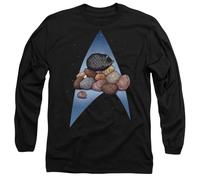Star Trek Five Year Nap Mens Long Sleeve T Shirt, Black, Large