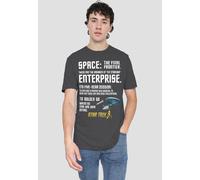Star Trek Intro-Adult Heather, Black in Charcoal | Size: Small Star Trek Charcoal S