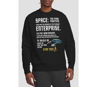 Star Trek Intro Crew Sweatshirt, Black Star Trek Black S