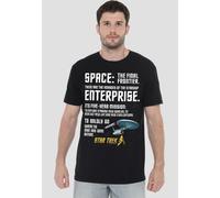 Star Trek Intro Unisex T Shirt, Black Star Trek Black M